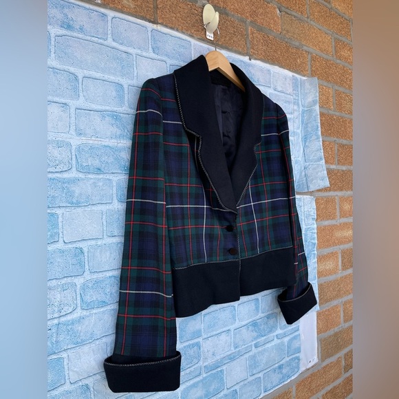 Peggy Jennings tartan plaid wool riding jacket size medium - Picture 2 of 12